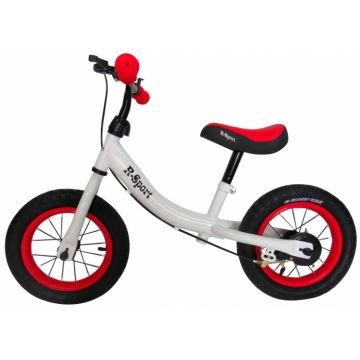 Bicicleta fara pedale R-sport R3 alb-rosu