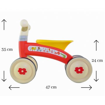 Bicicleta fara pedale Ride-On Coco Red