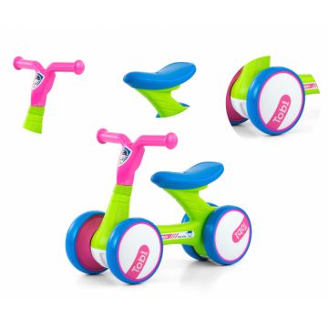 Bicicleta fara pedale Tobi Pink Green