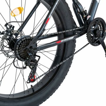 Bicicleta MTB-Fat Bike 26 inch Velors CSV2619B gri cu design rosu