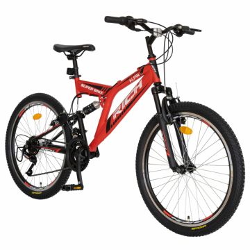 Bicicleta MTB-FS Saiguan Revoshift 18 viteze 24 inch Rich Baby CSR2449A rosu cu negru