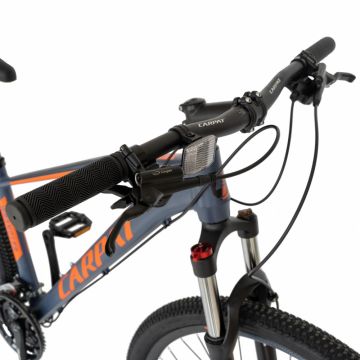 Bicicleta MTB-HT schimbator Shimano Altus 24 viteze 27.5 inch Carpat C2759AH negru cu portocaliu