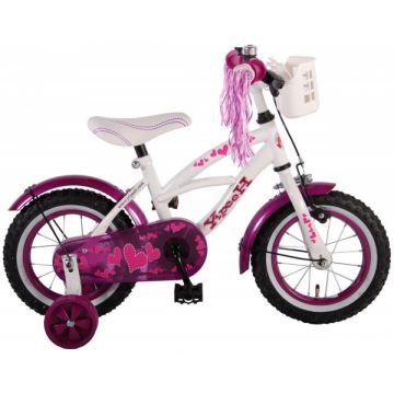 Bicicleta pentru copii 12 inch cu roti ajutatoare si frana de mana Volare Heart Cruiser 61209