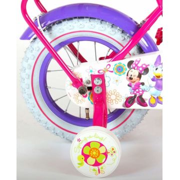 Bicicleta Volare Minnie Mouse 12 inch cu portbagaj