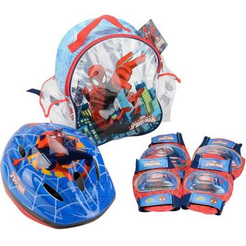 Set accesorii protectie pentru bicicleta role si trotineta Saica 9420 Spiderman