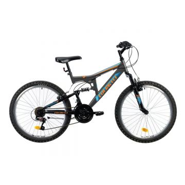 Bicicleta Colinelli COL41, 24 inch, 18 Viteze, Cadru Otel, Frane V-Brake, Gri