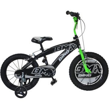 Bicicleta copii Dino Bikes 14' BMX negru si verde