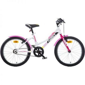 Bicicleta copii 6-9 ani, 20 inch, Mtb Fete Sport Alb, Dino Bikes DB420D0509SCRE