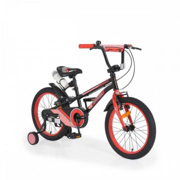 Bicicleta cu roti ajutatoare Byox Pixy Red 18 inch