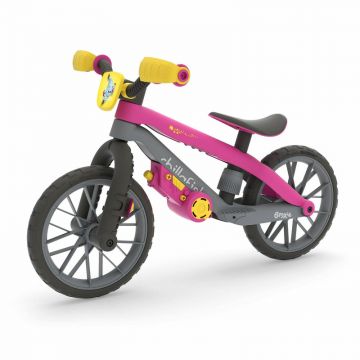 Bicicleta de echilibru, Chillafish, BMXie Moto, Cu suruburi si surubelnita pentru copii, Cu sunete reale Vroom Vroom, Cu sa reglabila, Greutatate 3.8 Kg, 12 inch, Pentru 2 - 5 ani, Pink