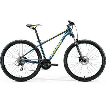 Bicicleta de munte pentru barbati Merida Big.Seven 20-3X Albastru Turcoaz/Verde Lime 2022