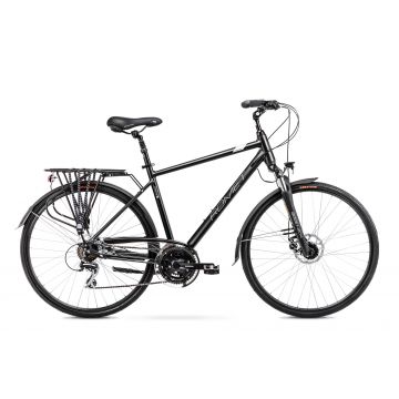 Bicicleta de Trekking/Oras pentru barbati Romet Wagant 4 Negru/Alb 2023
