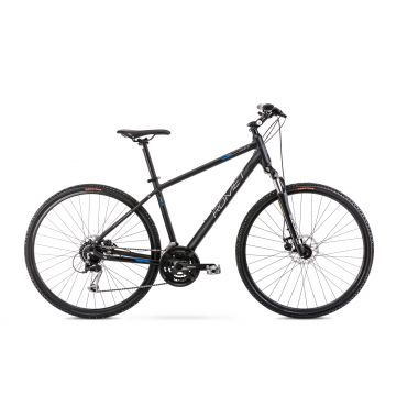 Bicicleta de Trekking pentru barbati Romet Orkan 3 M Negru/Albastru 2022