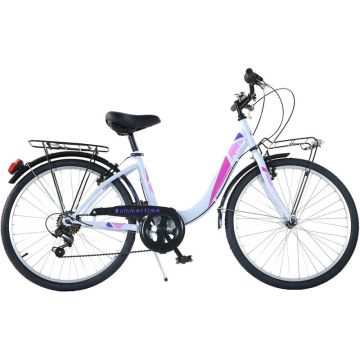 Bicicleta Dino Bikes 24' City Summertime alb