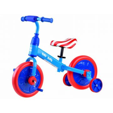 Bicicleta pentru copii, Tiny Bike, 3in1, cu pedale si roti ajutatoare, America