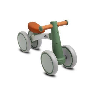 Toyz - Bicicleta de echilibru, Fara pedale, Cadru metalic, Roti din spuma, 58 x 24 x 36 cm, 1-3 ani, Verde