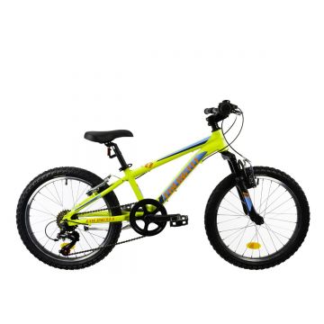 Bicicleta Copii Colinelli COL23, Schimbator Shimano, 6 Viteze, Cadru Otel, Marimea 260 mm, Roti 20 inch, Frane V - Brake, Culoare Verde