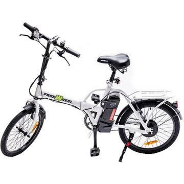 Bicicleta electrica FreeWheel E-Bike Urban, Putere motor 250W, Alb