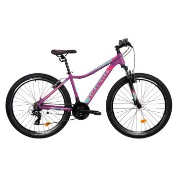Bicicleta MTB Colinelli COL22, Schimbator Shimano, 21 Viteze, Cadru Aluminiu, Marimea M, Roti 27.5 inch, Frane V - Brake, Culoare Violet