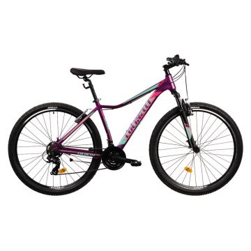 Bicicleta MTB Colinelli COL22, Schimbator Shimano, 21 Viteze, Cadru Aluminiu, Marimea M, Roti 29 inch, Frane V - Brake, Culoare Violet