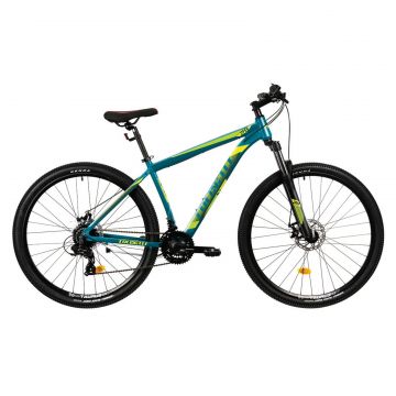 Bicicleta MTB Colinelli COL25, Schimbator Shimano ST-EF500 EZ-FIRE PLUS, 24 Viteze, Cadru Aluminiu, Marimea L, Roti 29 inch, Frane pe Disc, Culoare Verde