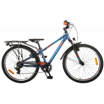 Bicicleta Volare Cross pentru baieti, 24 inch, culoare albastru inchis, Prime Collection, frana de mana fata - spate