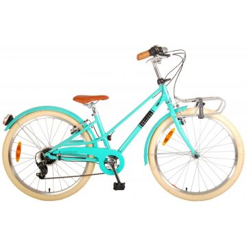 Bicicleta Volare Melody pentru fete, 24 inch, culoare Turcoaz, Prime Collection, frana de mana fata - spate