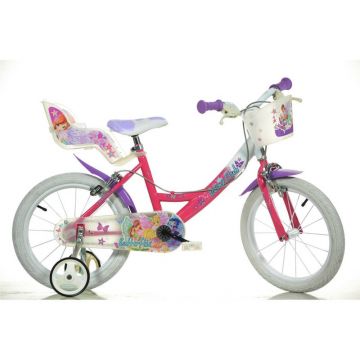 Dino Bikes - Bicicleta cu pedale, 16 , Roz