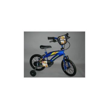 Dino Bikes - Bicicleta cu pedale , Dragon ball Z, 14 , Cu roti ajutatoare, Albastru