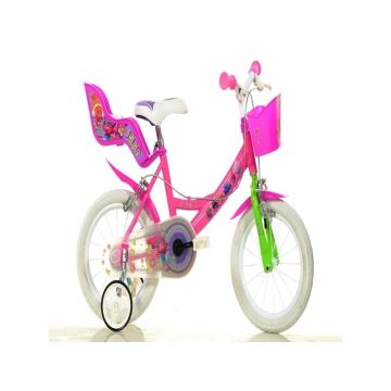 Dino Bikes - Bicicleta cu pedale , Trolls, 14 , Roz