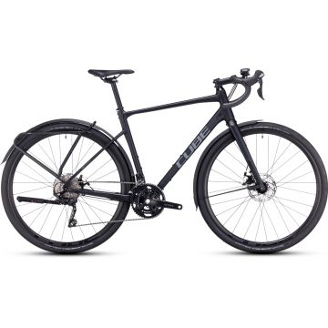 BICICLETA CUBE NUROAD PRO FE METALBLACK GREY 2023 M (56 cm)