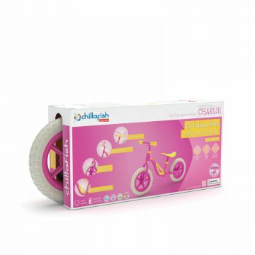 Bicicleta de echilibru Chillafish usoara Charlie Pink