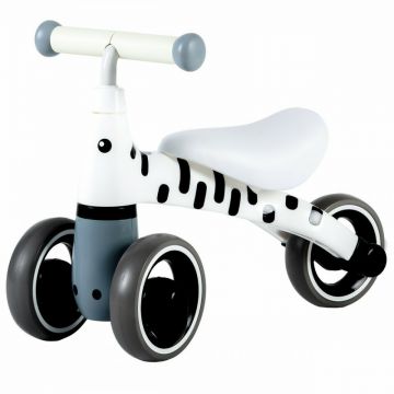 Bicicleta de echilibru, cu 3 roti, pentru interior / exterior, Ecotoys, Zebra, pentru copii, 12 - 36 luni, sarcina maxima 20 kg