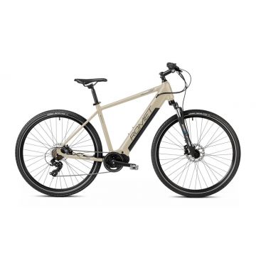 Bicicleta electrica de trekking barbati Romet Orkan 1 M MM Sampanie/Argintiu 2023