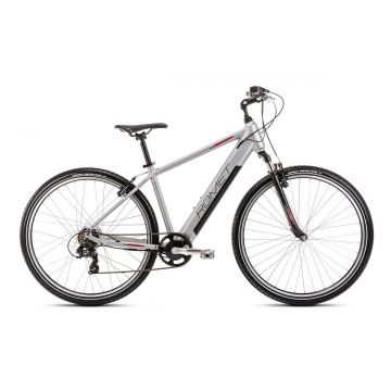 Bicicleta electrica de trekking barbati Romet Orkan 1 M RM Integrat Gri/Rosu 2023