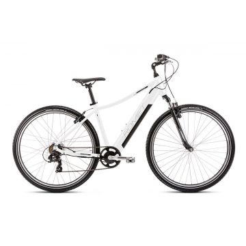 Bicicleta electrica de trekking femei Romet Orkan 1 D RM Integrat Alb/Gri 2023