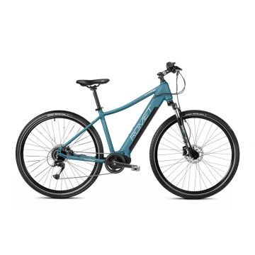 Bicicleta electrica de trekking femei Romet Orkan 2 D MM Albastru/Alb 2023