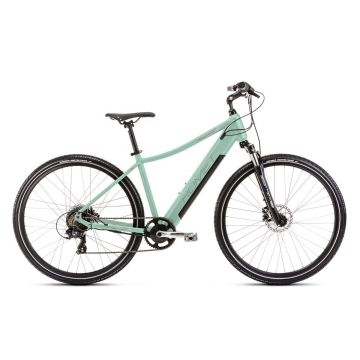 Bicicleta electrica de trekking femei Romet Orkan 2 D RM Integrat Verde fistic/Roz 2023
