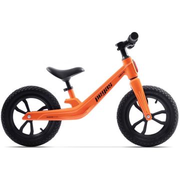 PEGAS Bicicleta Copii Pegas Micro Fara Pedale Din Magneziu Cu Kit De Schi Inclus, Roti 12 inch Portocaliu /Negru