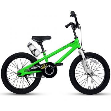 Bicicleta Copii RoyalBaby Freestyle, Roti 18inch, frana U-Brake, cadru otel (Verde)