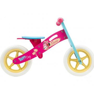 Bicicleta fara pedale din lemn, Seven-Minnie, Roz/Albastru