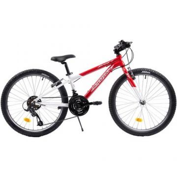 Bicicleta Pegas Drumet 24inch, MTB copii, Rosu/Alb