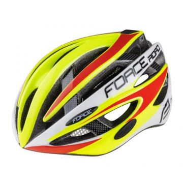 Casca Force Road, fluo/alb/rosu L-XL 58-63 cm