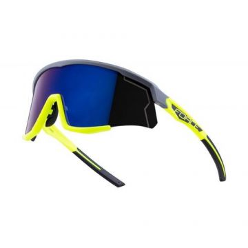 Ochelari Force Sonic, lentila albastra oglinda, gri/fluo