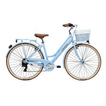Bicicleta Adriatica Retro Lady, Roti 28inch, Frane V-Brake, 6 viteze (Albastru)