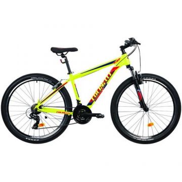 Bicicleta MTB Colinelli 2723, Schimbator Shimano ST-EF500, 21 Viteze, Cadru Aluminiu, Marimea S, Roti 27.5inch, Frane V - Brake (Verde)