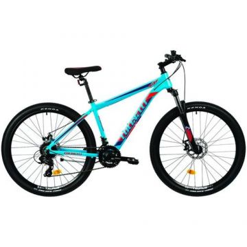 Bicicleta MTB Colinelli 2725, Schimbator Shimano ST-EF500 EZ-FIRE PLUS, 24 Viteze, Cadru Aluminiu, Marimea M, Roti 27.5inch, Frane pe Disc (Albastru)