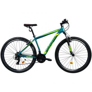 Bicicleta MTB Colinelli 2923, Schimbator Shimano ST-EF500, 21 Viteze, Cadru Aluminiu, Marimea M, Roti 29inch, Frane V - Brake (Verde)