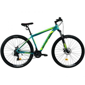 Bicicleta MTB Colinelli 2925, Schimbator Shimano ST-EF500 EZ-FIRE PLUS, 24 Viteze, Cadru Aluminiu, Marimea M, Roti 29inch, Frane pe Disc (Verde)