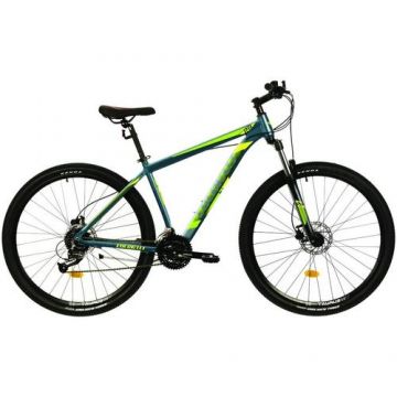 Bicicleta MTB Colinelli 2927, Schimbator Shimano Altus, 24 Viteze, Cadru Aluminiu, Marimea L, Roti 29inch, Frane pe Disc (Verde)